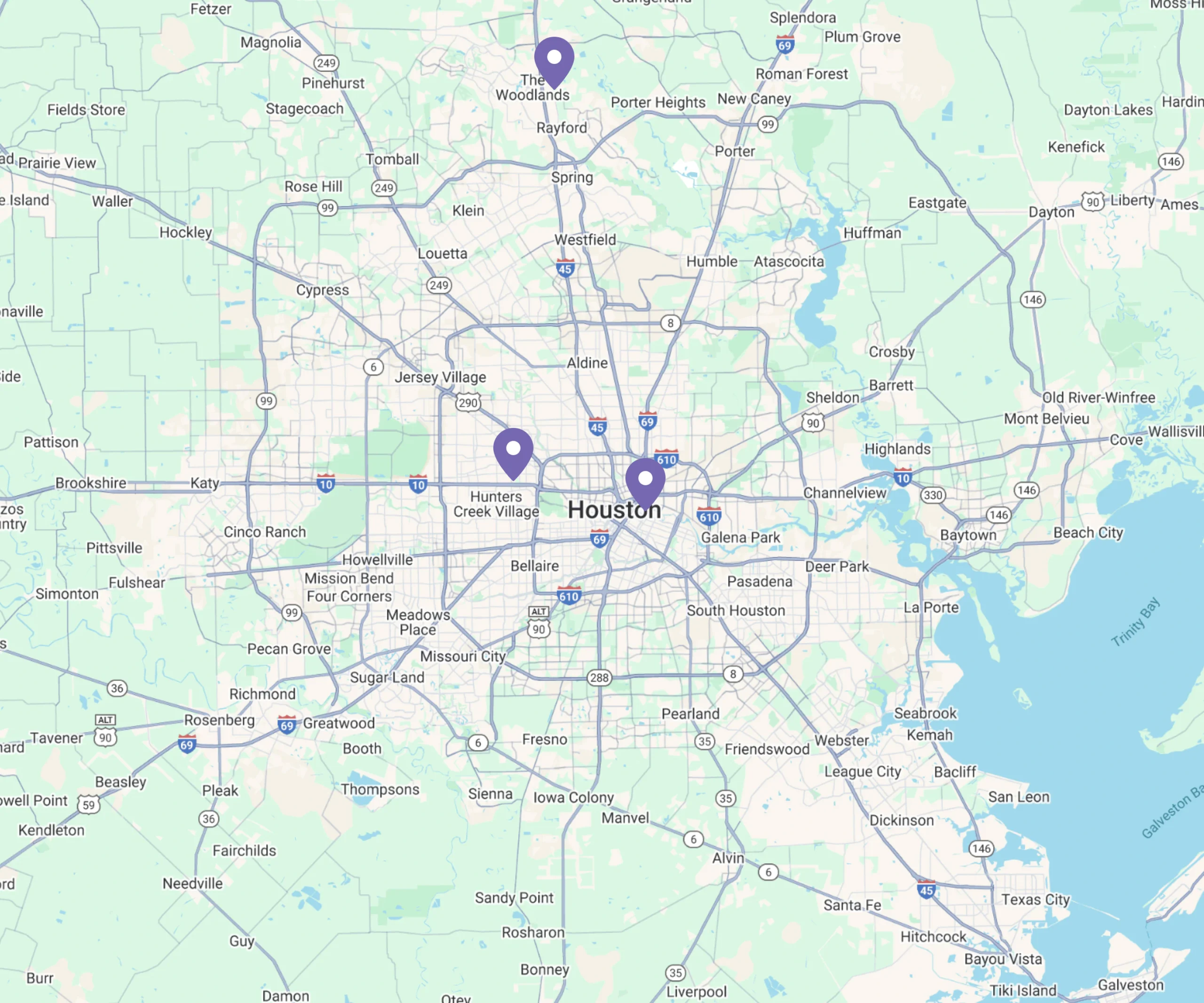 Map of LDF locations